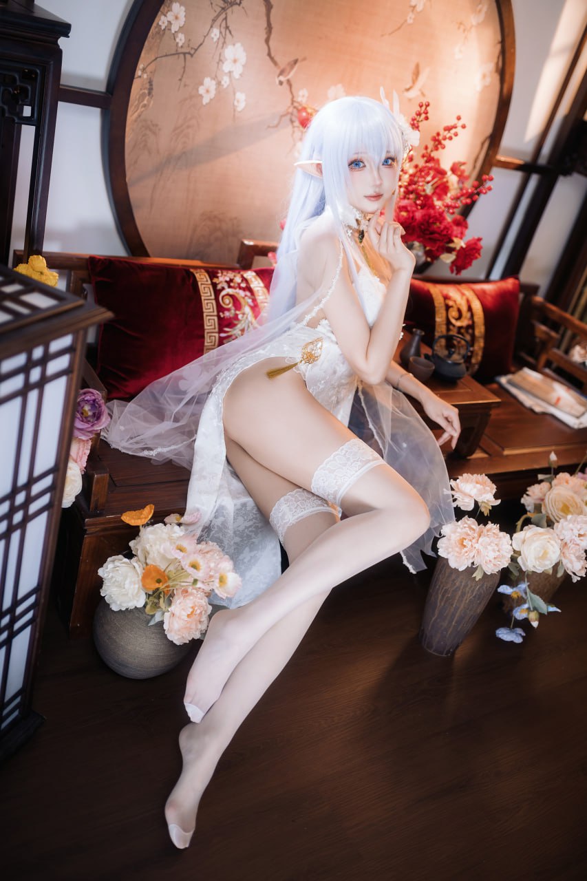 #瓜希酱 #白丝 #coser - 图片