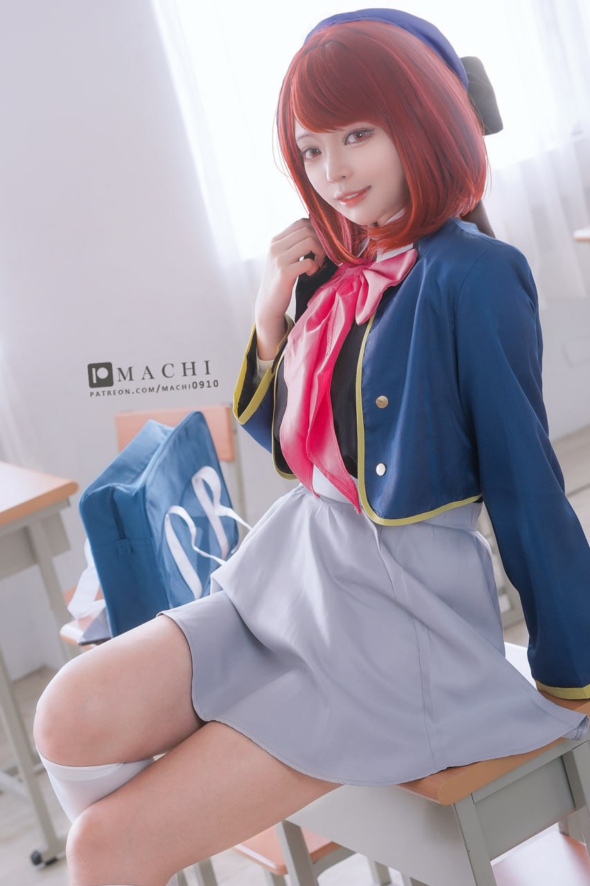 #Machi馬吉 #学生 #校服 #白丝 Kana Arima - 图片