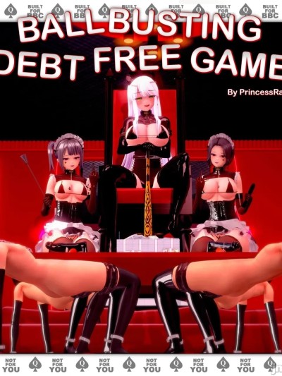 [闲的没事干AI翻译][Princess Raphy] Ballbusting Debt Free Game!Uncensored]漫画封面