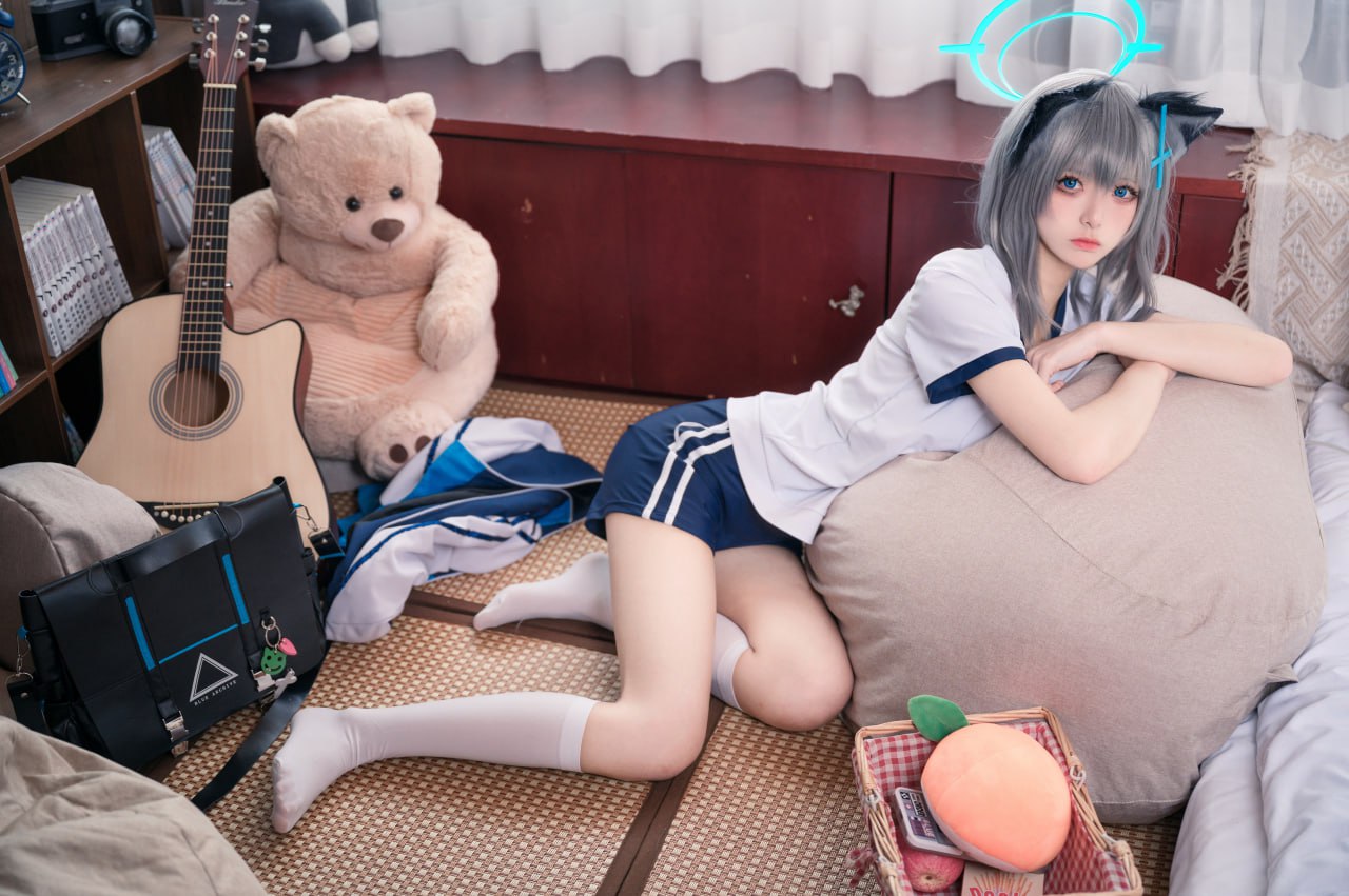 #九柒喵 #白袜 #甜妹 体操服白子 - 图片