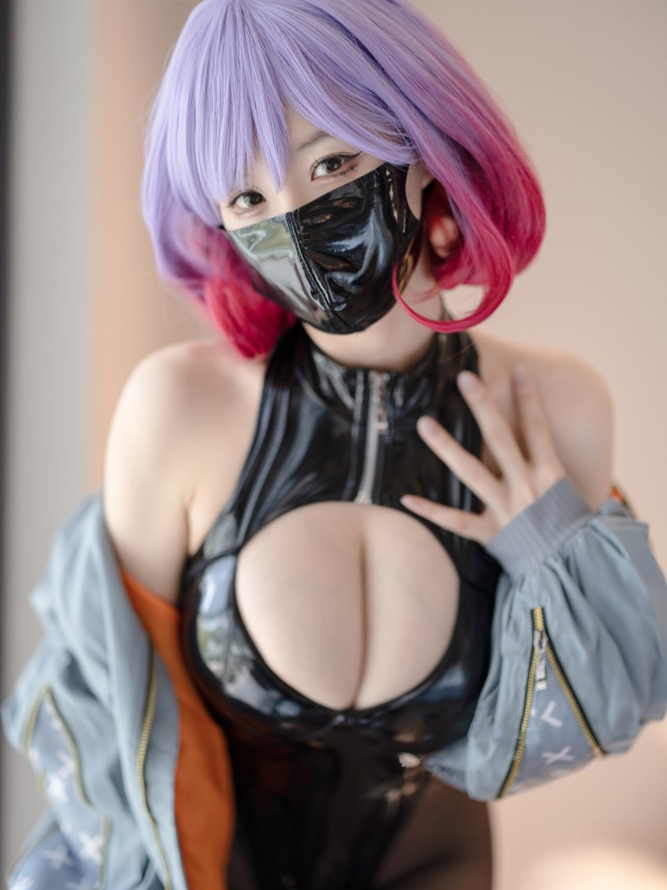 #小仓千代w  #爆乳 #皮衣 - 图片