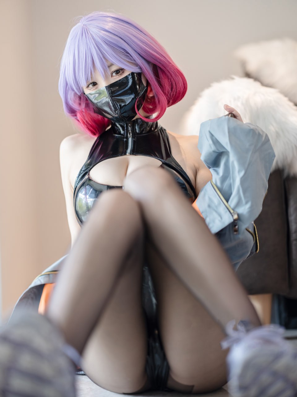 #小仓千代w  #爆乳 #皮衣 - 图片