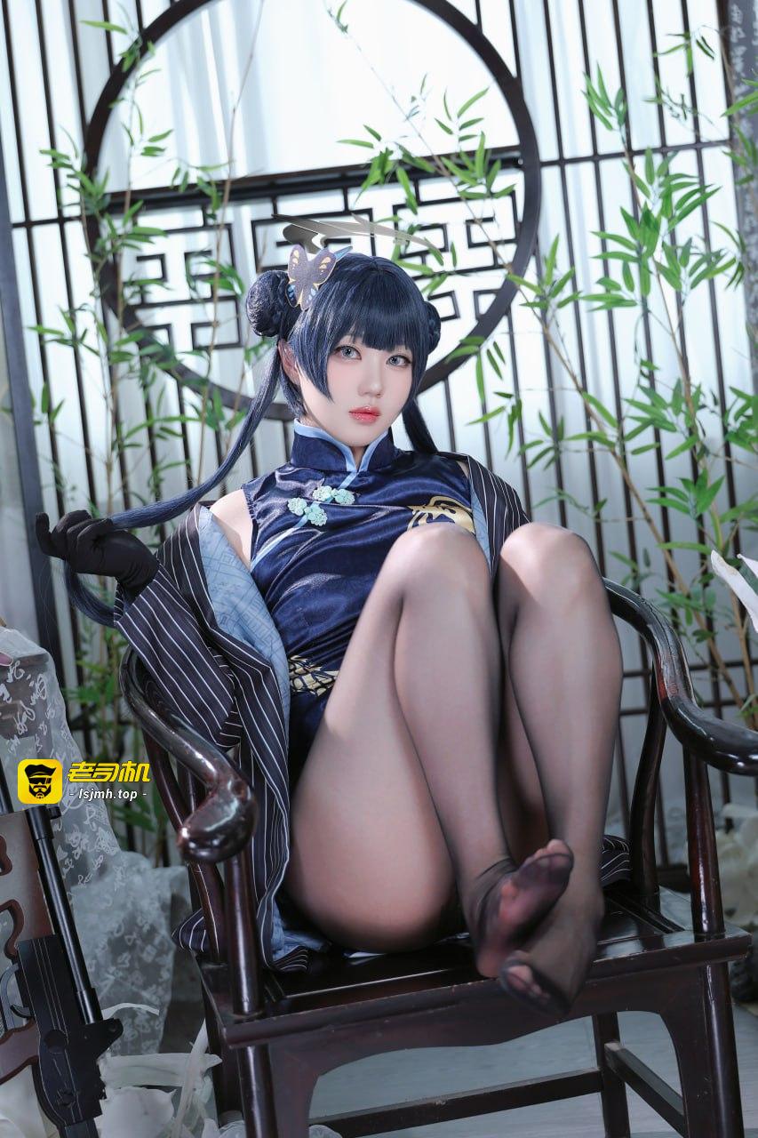 #无影喵喵Ghost #黑丝 #肥臀 #cosplay 妃咲 - 图片