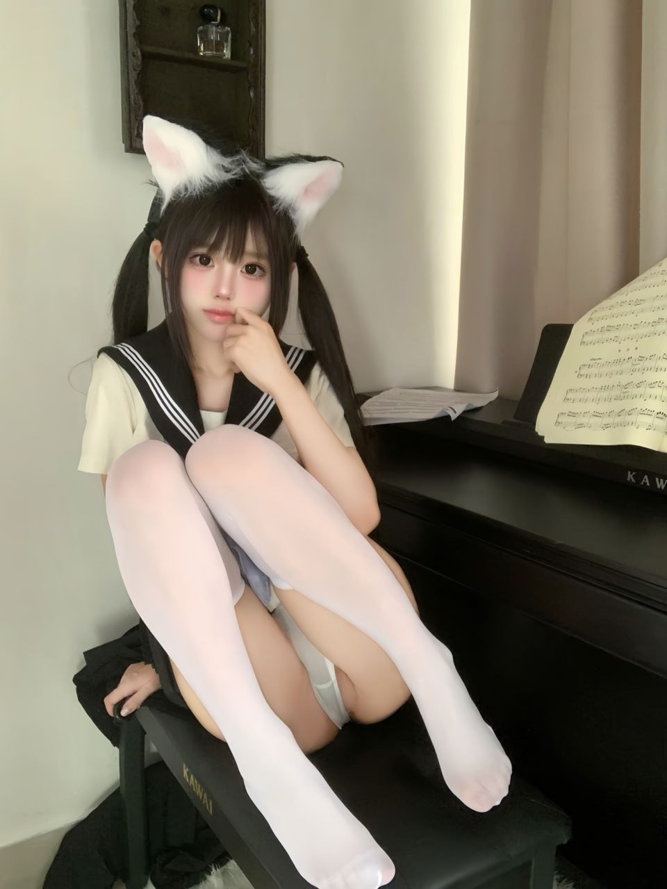 #rua阮阮  #少萝 #白丝 #白虎