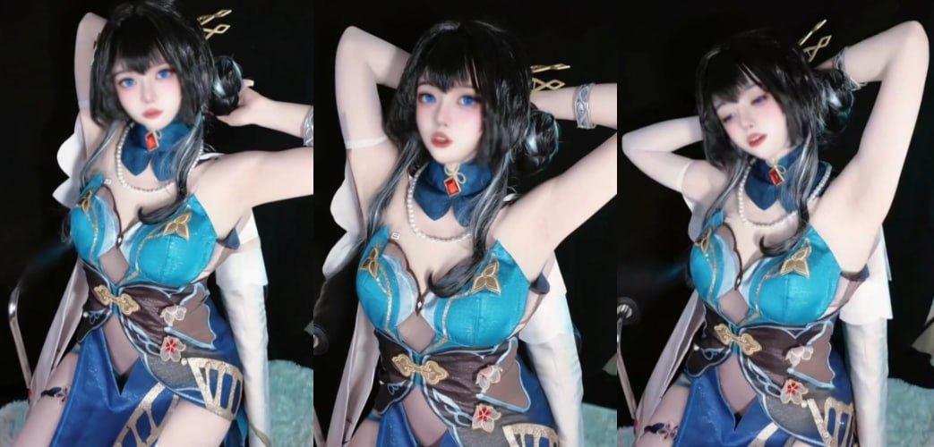 推特福利姬 月野兔 COS星穹铁道阮梅 奖励男奴开拓者 口交撸屌狂榨精液！