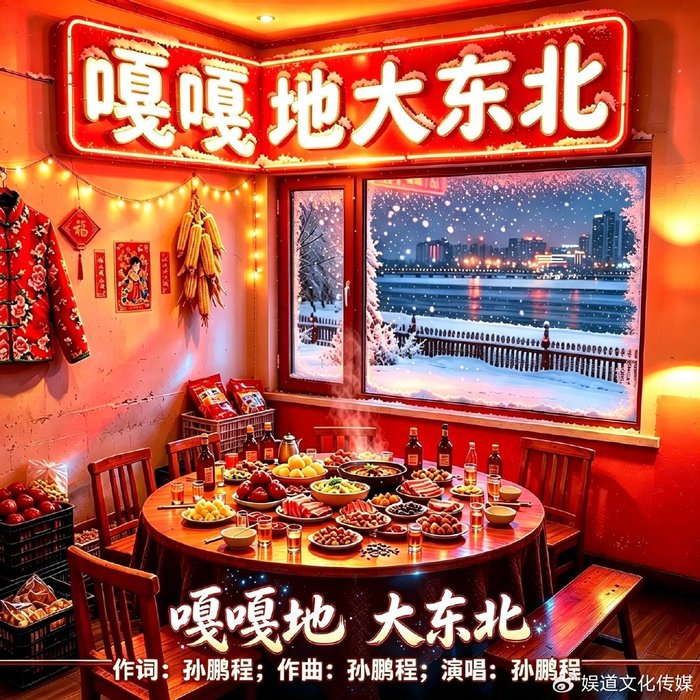 中国内地男歌手孙鹏程歌曲《嘎嘎地大东北》唱出东北敞亮烟火气
