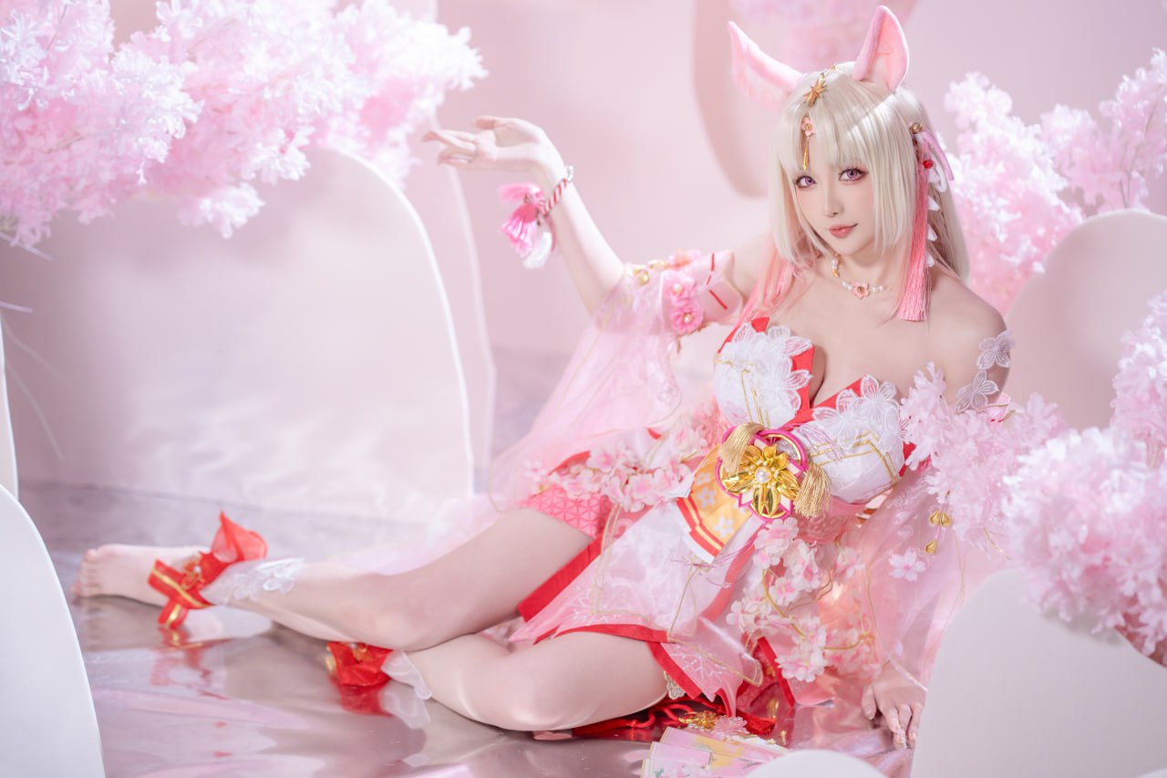 #星之迟迟  #cosplay  #白丝 永劫无间 胡桃樱云天女