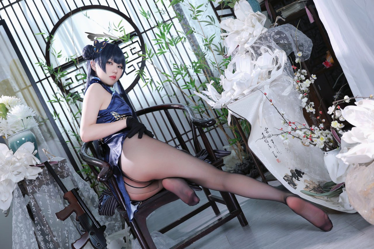 #无影喵喵Ghost #黑丝 #肥臀 #cosplay 妃咲 - 图片