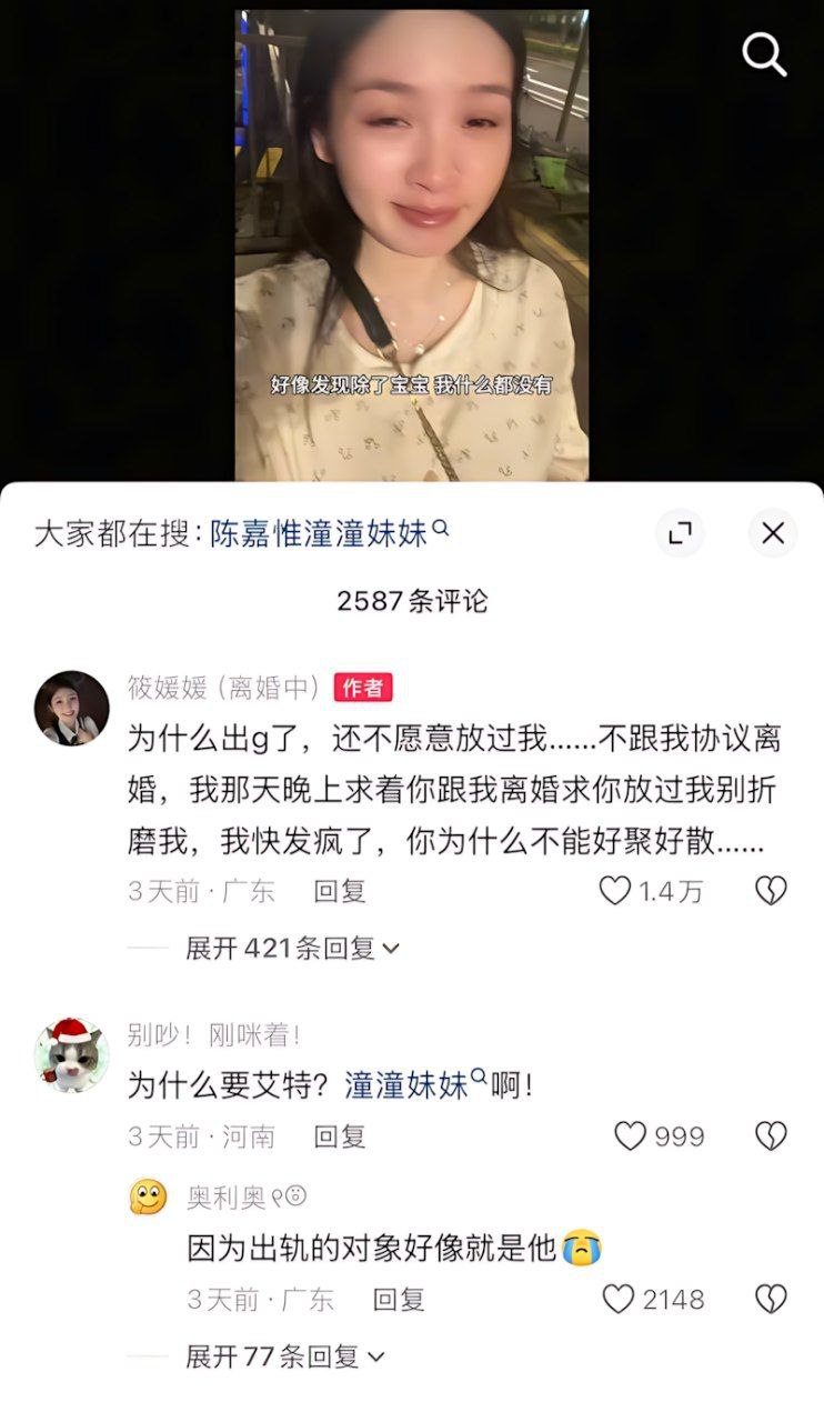 抖音百万粉网红 陈嘉惟 出轨正妻闺蜜 潼潼妹妹 原配曝光千字笔记出轨细节 - 图片
